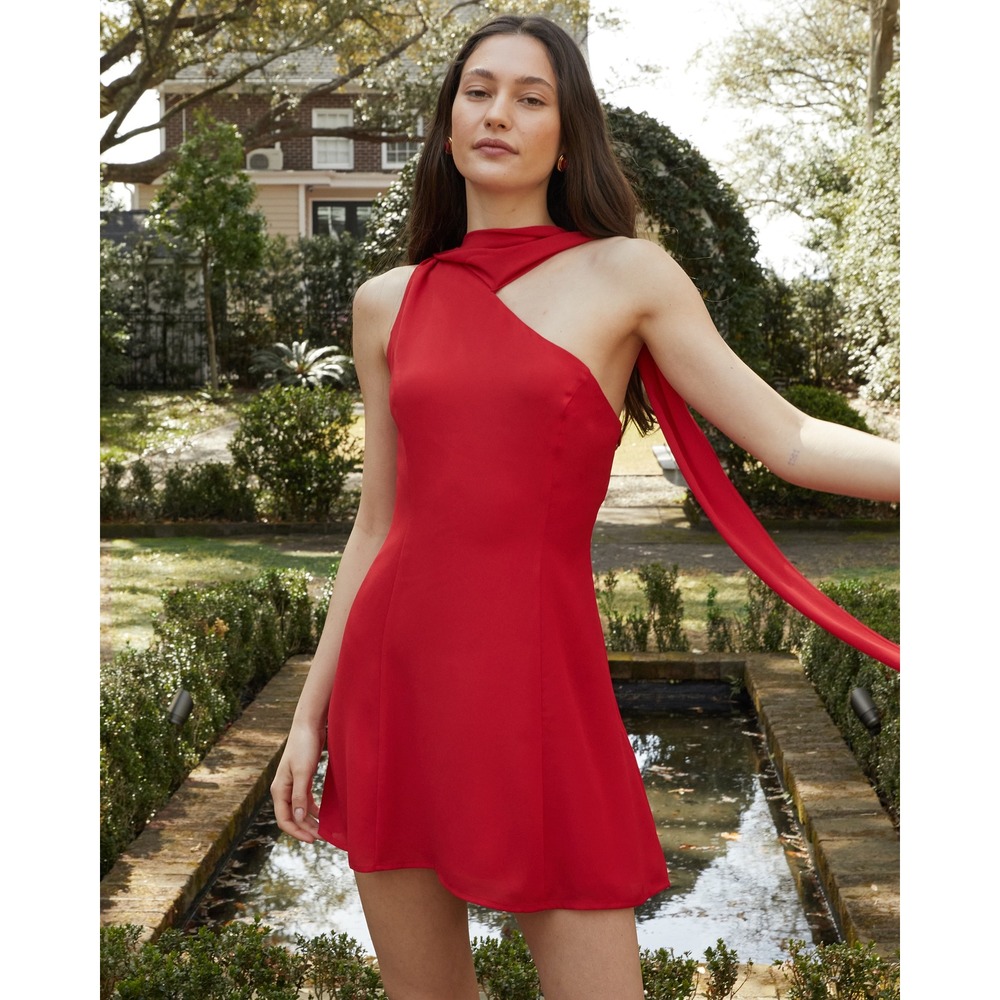 NWT o.p.t Koma Mini Dress in Red - Size 10